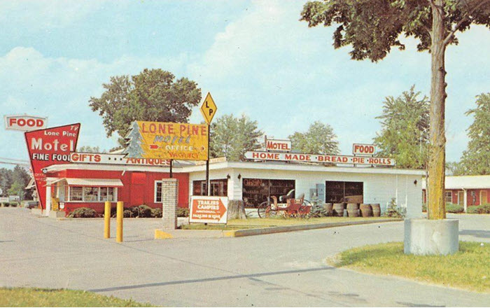 Lone Pine Motel & Restaurant - Old Postcard (newer photo)